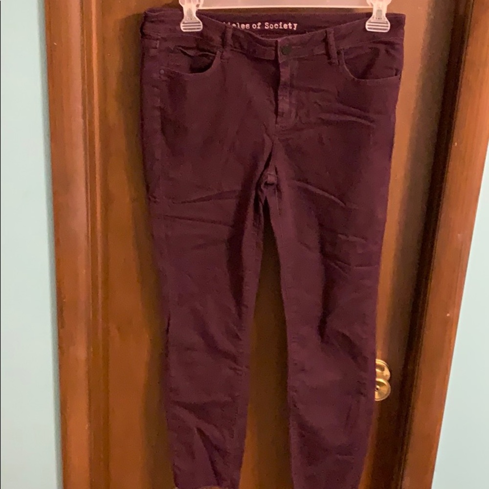Burgundy ankle pants